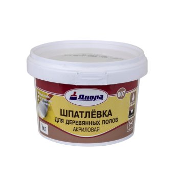 Шпатлевка Завод Диола Д-007 для деревянных полов белая 1 кг